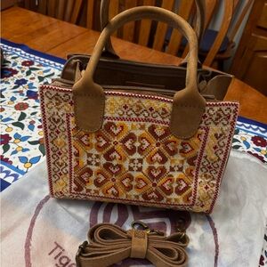 Handmade Tatreez and Leather(Suede) Bag- Palestine